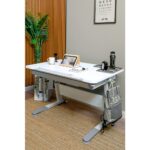 Creo Mobili Yükseklik ve Eğim Ayarlı, Çekmeceli, Sirius Basic Çalışma Masası 120x75 cm, Beyaz/Gri - Görsel 6