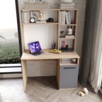 Afilli Izmir Çalışma Masası Flora Antrasit Tamamı Mdf - Görsel 2