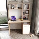 Afilli Ildır Çalışma Masası Flora Beyaz Tamamı Mdf - Görsel 2