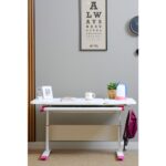 Creo Mobili Çekmeceli Çocuk Masası Eğim Verilebilir ve Çekmeceli Masa - 130x70 Cm, Beyaz/Fuşya - Vega Basic - Görsel 4