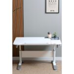 Creo Mobili İlkokul Masası Yüksekliği Ayarlanabilir Montessori Uyumlu - 120x75 Cm, Beyaz/Gri - Sirius Simple