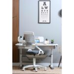 Creo Mobili İlkokul Masası Yüksekliği Ayarlanabilir Montessori Uyumlu - 120x75 Cm, Beyaz/Gri - Sirius Simple - Görsel 6