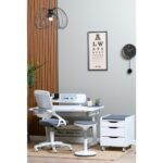 Creo Mobili İlkokul Masası Yüksekliği Ayarlanabilir Montessori Uyumlu - 120x75 Cm, Beyaz/Gri - Sirius Simple - Görsel 7