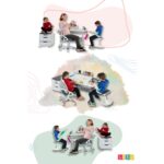 Creo Mobili İlkokul Masası Yüksekliği Ayarlanabilir Montessori Uyumlu - 120x75 Cm, Beyaz/Gri - Sirius Simple - Görsel 8