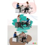 Creo Mobili Yükseklik ve Eğim Ayarlı Öğrenci Masası + Sandalye - Beyaz/Fuşya - Vega Advanced - Görsel 7