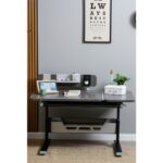 Creo Mobili Ofis Kullanımına Uygun Sade ve Dinamik Çalışma Masası - 130x70 Cm, Antrasit/Gri - Vega Standart - Görsel 2