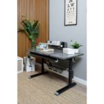 Creo Mobili Ofis Kullanımına Uygun Sade ve Dinamik Çalışma Masası - 130x70 Cm, Antrasit/Gri - Vega Standart - Görsel 4