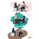 Creo Mobili Ofis Kullanımına Uygun Sade ve Dinamik Çalışma Masası - 130x70 Cm, Antrasit/Gri - Vega Standart - Görsel 6