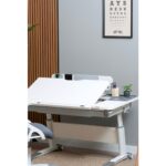 Creo Mobili Lise ve Üniversite İçin Çalışma Masası + Sandalye + Keson + Tabure - Beyaz/Fuşya - Sirius Premium - Görsel 3