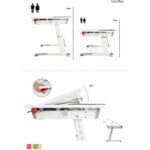 Creo Mobili Lise ve Üniversite İçin Çalışma Masası + Sandalye + Keson + Tabure - Beyaz/Fuşya - Sirius Premium - Görsel 9