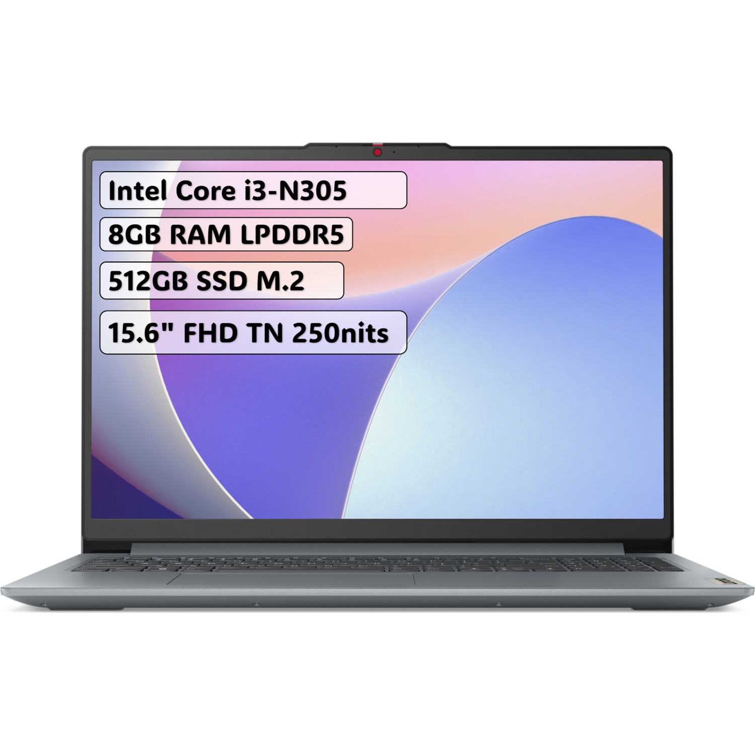110000854364200.jpg Lenovo Ideapad Slim 3 Intel Core i3 N305 8GB 512GB SSD Freedos 15.6" FHD Taşınabilir Bilgisayar 82XB00B4TX - Görsel 1