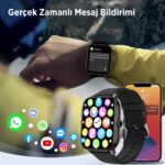 Bix SW03 2.01” Tft Geniş Ekran, Spor Sağlık Takibi ve Bluetooth 5.2 Telefon Görüşme Özellikli IP67 Suya Dayanıklı Ios & Android Uyumlu Akıllı Saat - Görsel 4