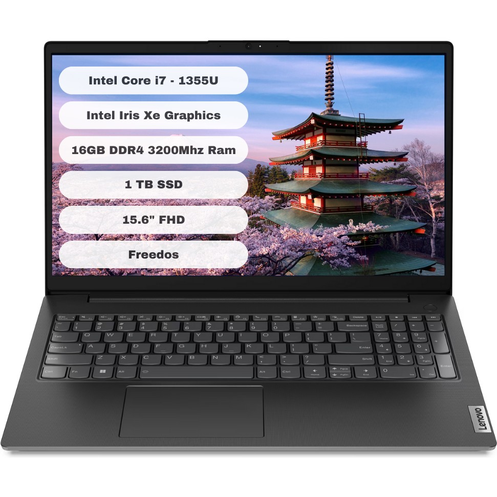 110000896976310.jpg Lenovo V15 G4 Iru 83A100HXTR Intel Core I7 1355U 16GB 1tb SSD Freedos 15.6'' Fhd Taşınabilir Bilgisayar - Görsel 1