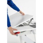 Creo Mobili Fonksiyonel Genç Odası Masası Çekmeceli, Yükseklik Ayarlı - 120x75 Cm, Beyaz/Gri - Sirius Standart - Görsel 5