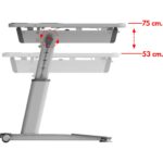 Creo Mobili Akıllı Öğrenci Masası, Fonksiyonel Çalışma Masası + Sandalye - Beyaz/Fuşya - Sirius Advanced - Görsel 5