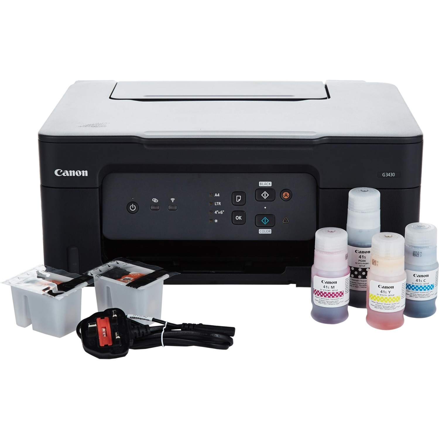 110000923352664.jpg Canon Pixma G3430 Wi-Fi + Tarayıcı + Fotokopi Renkli Çok Fonksiyonlu Tanklı Mürekkep Püskürtmeli Yazıcı+Photopaper Variety Pack - Görsel 1