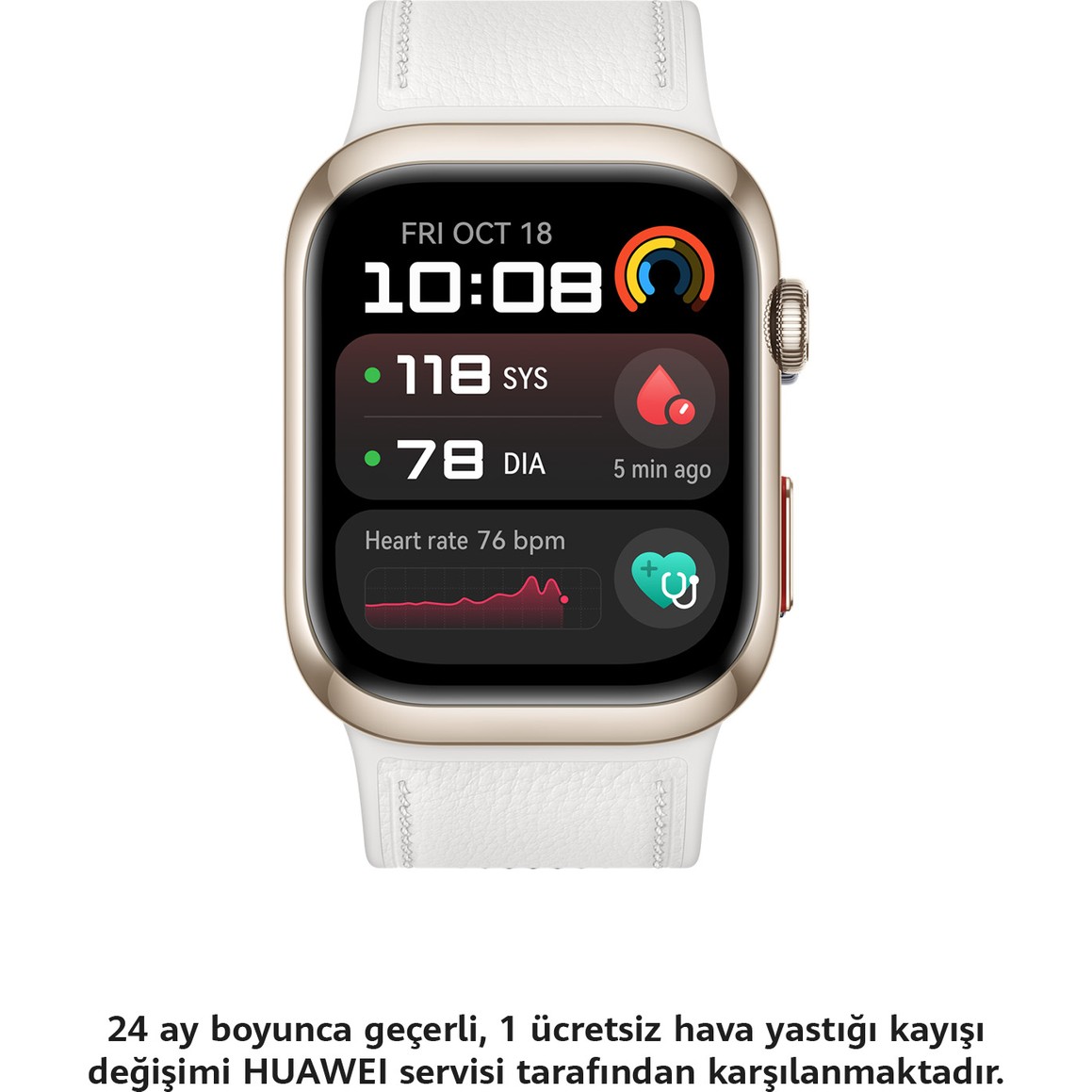110000926106523-2.jpg Huawei Huaweı Watch D2 – Altın Beyazı Kompozit Deri - Görsel 1