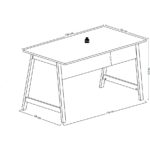 Lagomood Denge Çalışma Masası 120 cm Beyaz Meşe - Görsel 4