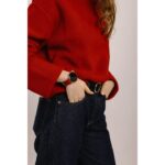 Fro Lw-38 Kadın Akıllı Kol Saati - Silver Kasa  Kırmızı Kordon Tansiyon & Nabız Ölçümü Spor Takibi - Görsel 3