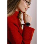 Fro Lw-38 Kadın Akıllı Kol Saati - Silver Kasa  Kırmızı Kordon Tansiyon & Nabız Ölçümü Spor Takibi - Görsel 2