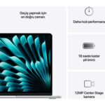 Apple MacBook Air M4 16GB 256GB SSD macOS 13" Taşınabilir Bilgisayar Gümüş MW0W3TU/A - Görsel 10