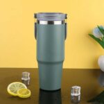 Trailx Vakumlu Termos, Paslanmaz Çelik 30 OZ/887 Ml, Yeşil - Görsel 4