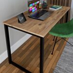 Ceramical 60 x 120 cm Çalışma  Masası Bilgisayar Masası Ofis Masası - Atlantik Çam - Görsel 3