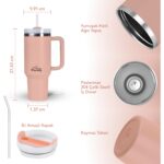 Any Morning Vaha 1200 ml Termos Mug – 3 Aşamalı Çevirmeli Kapak, Somon - Görsel 3