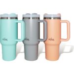 Any Morning Vaha 1200 ml Termos Mug – 3 Aşamalı Çevirmeli Kapak, Somon - Görsel 4