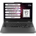 Lenovo LOQ AMD Ryzen 5 7235HS 16GB 512GB SSD RTX3050 Freedos 15.6" FHD Taşınabilir Bilgisayar 83JC000QTR