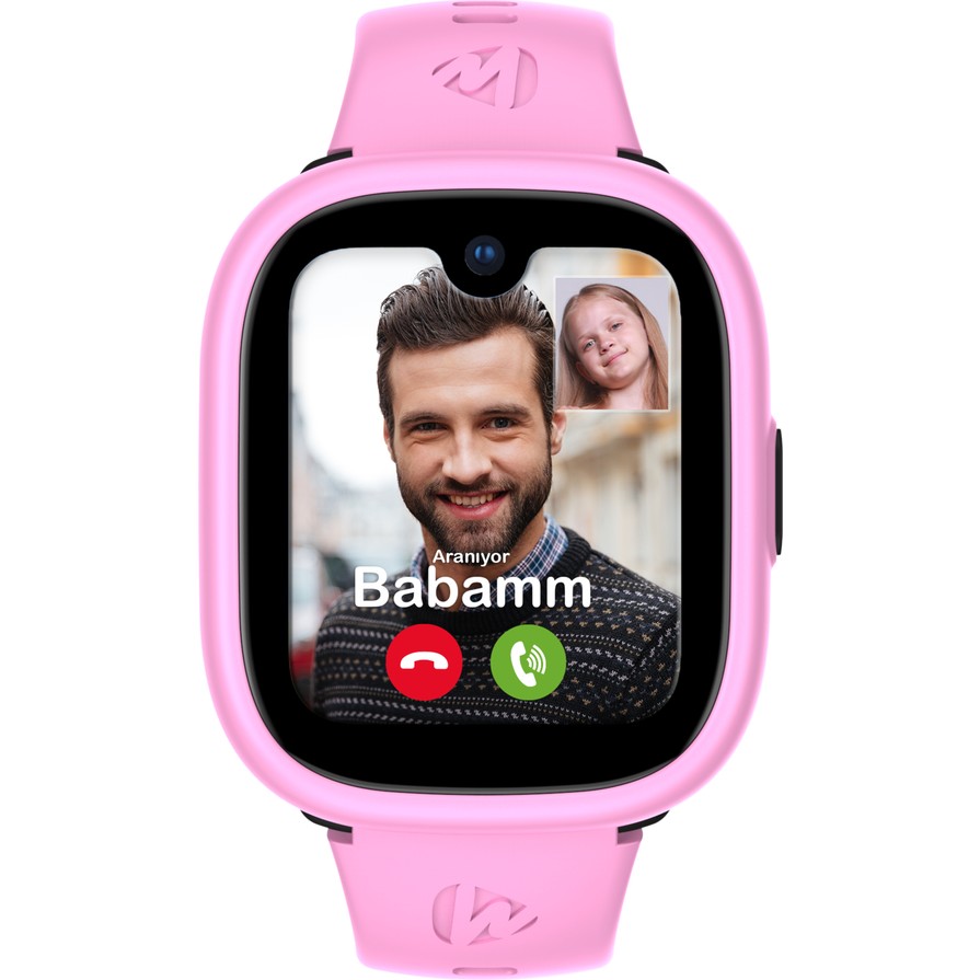 110001001786153.jpg Wiky Watch 5 Plus Akıllı Çocuk Saati - Görüntülü Arama Pembe - Görsel 1