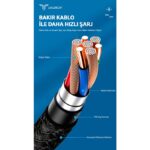 Lucatech iPad Pro / iPad Air / iPad Mini Uyumluuyumlu 2 Metre Kırılmaz 120W Typec Kablo - Görsel 4