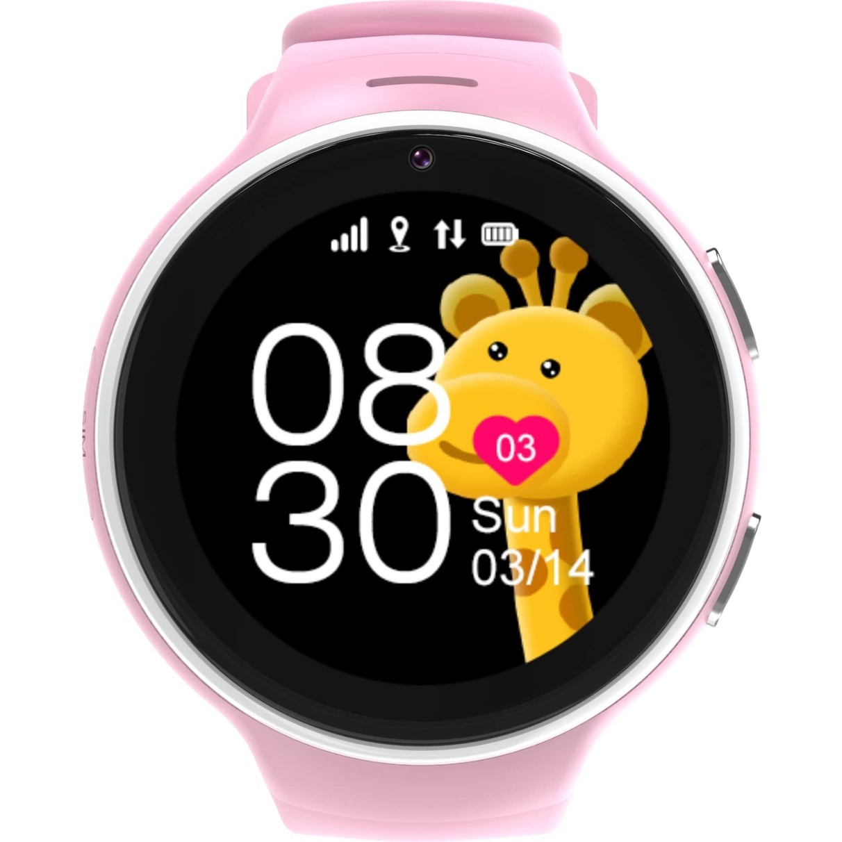 110001006553654.jpg Bilicra Round Akıllı Çocuk Saati - Pink - Görsel 1