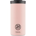24 Bottles Travel Tumbler Dusty Pink Paslanmaz Çelik Termos Bardak 600 ml