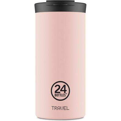 110001009456732.jpg 24 Bottles Travel Tumbler Dusty Pink Paslanmaz Çelik Termos Bardak 600 ml - Görsel 1