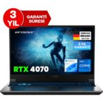 Erazer Deputy P60 MD62624 Intel Core i7 13620H 16GB 1TB SSD RTX4070 Windows 11 Home 15.6" 144Hz FHD Oyun Bilgisayarı