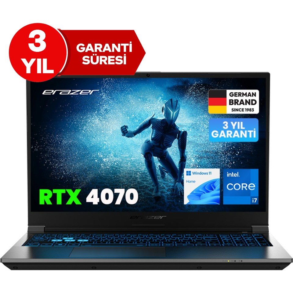 110001040842654.jpg Erazer Deputy P60 MD62624 Intel Core i7 13620H 16GB 1TB SSD RTX4070 Windows 11 Home 15.6" 144Hz FHD Oyun Bilgisayarı - Görsel 1