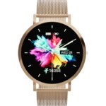 Fro LW43 Gold Kasa 43 mm Gold Çelik Hasır Kordon Akıllı Saat - Görsel 3