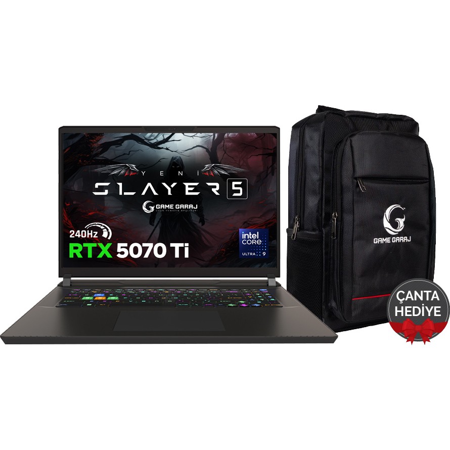 110001050711961.jpg Game Garaj Slayer5 9XL-5070Ti C1 Intel Ultra 9 275HX 32GB Ram 1tb SSD RTX5070Ti 17" Qhd+ IPS 240Hz Freedos Gaming Laptop - Görsel 1