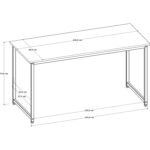 Just Home Çalışma Masası - Beyaz - 140 cm - Görsel 7