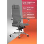 Metta Samurai Ergonomik Deri Ofis Koltuğu / Çalışma Sandalyesi - F.2.1.49 - Gri