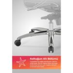 Metta Samurai Ergonomik Deri Ofis Koltuğu / Çalışma Sandalyesi - F.2.1.49 - Gri - Görsel 5