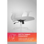Metta Ergolife Sit 10 Ergonomik Fileli Yönetici Koltuğu / Ofis Sandalyesi  - 13E.D.1.2A2 - Siyah - Görsel 3