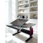 Creo Mobili Ofis Kullanımına Uygun Sade ve Dinamik Çalışma Masası - 130x70 Cm, Antrasit/Gri - Vega Standart