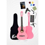 Furia CG-3902PK Klasik Gitar 4/4 Yetişkin Boy Sap Ayarlı Full Set - Pembe