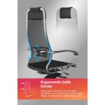 Samurai Ergonomik Fileli Ofis Koltuğu / Çalışma Sandalyesi - 5.2.1.49 Siyah - Görsel 2