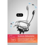 Samurai Ergonomik Fileli Ofis Koltuğu / Çalışma Sandalyesi - 5.2.1.49 Siyah - Görsel 3