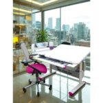 Creo Mobili Yükseklik ve Eğim Ayarlı Öğrenci Masası + Sandalye - Beyaz/Fuşya - Vega Advanced