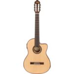 Valencia Elektro Klasik Gitar, Cutaway, 4/4, Naturel Mat