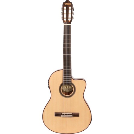 110001088051354.jpg Valencia Elektro Klasik Gitar, Cutaway, 4/4, Naturel Mat - Görsel 1